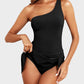 ⛱️Last Day Sale 49% OFF🔥One Shoulder Skirted One Piece Swimsuit