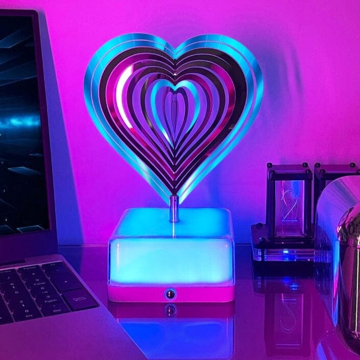 3D Rotating Color Changing Ambient Lamp With App + Remote Control