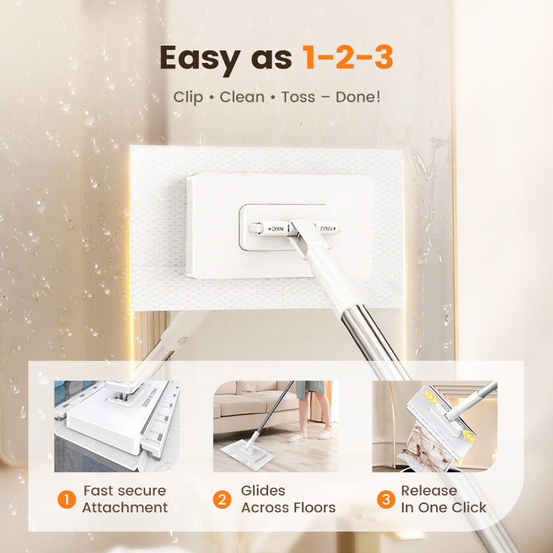 💦Last Day Sales 50% OFF🧹Disposable Dust Mop with 4 Reusable Cloths