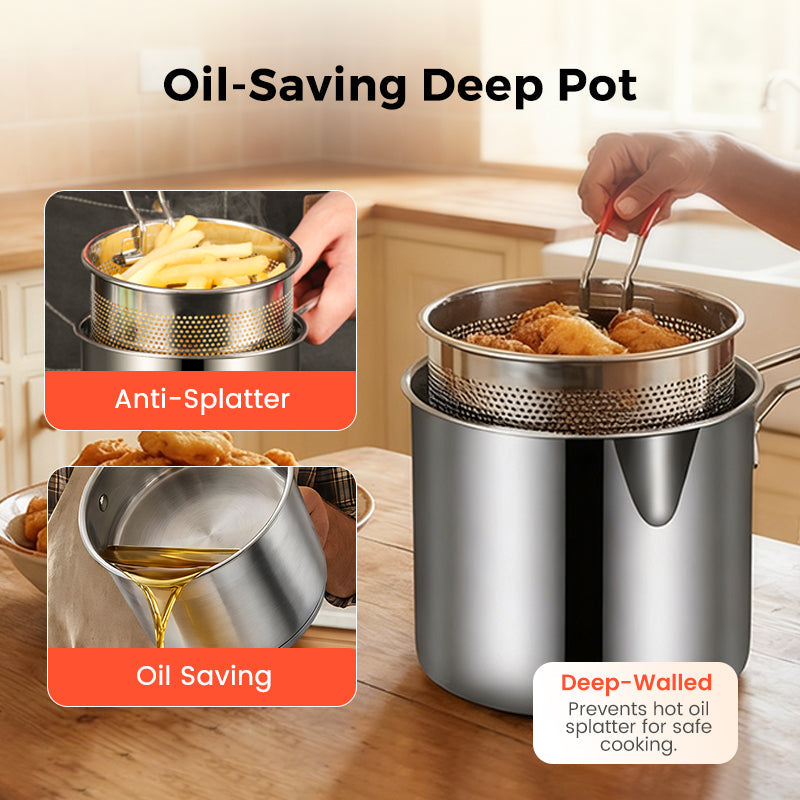 🎁2026 New Arrivals 50% OFF💥R304 Stainless Steel Multifuntional Fryer