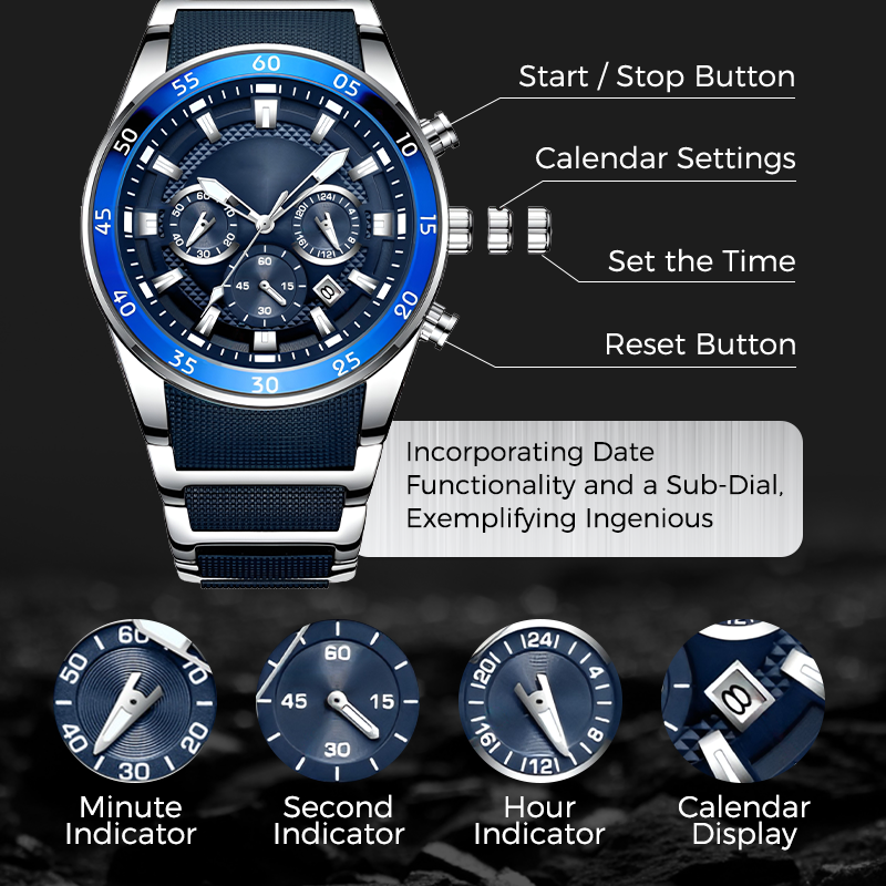 🔥Hot Sale Offers-Men's Waterproof Multifunctional Quartz Watch