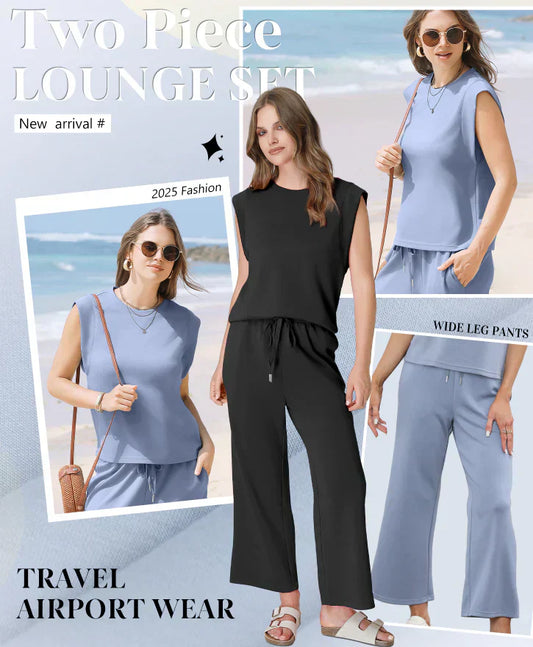 💕Hot Sale  60% OFF🔥New Women's  Sleeveless Top & Wide-Leg Pants Set