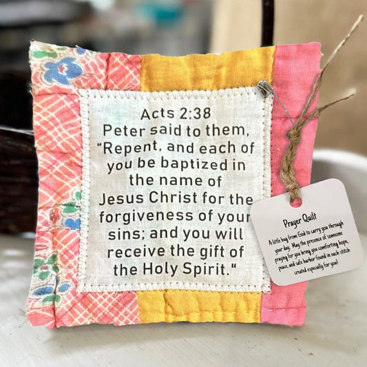💜Up To 70% Off✝️Best Encouraged And Blessed Gift-Prayer Quilt with cross inside