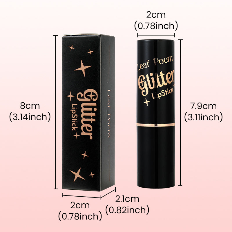 💋Waterproof & Moisturizing Glitter Lipstick - Buy 1 Get 1 Free