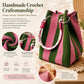 🏆👜 Limited-Time Sale: 50% OFF 🌴 Boho Striped Knit Bucket Handbag for Women – Handmade Summer Beach Shoulder Bag2