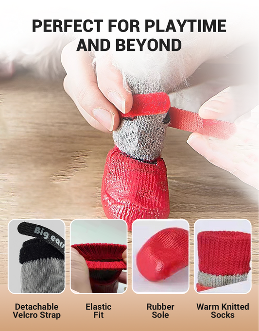 🎁Hot Sale 49% OFF🐾2 Pairs Anti-Slip Waterproof Dog Socks Shoes