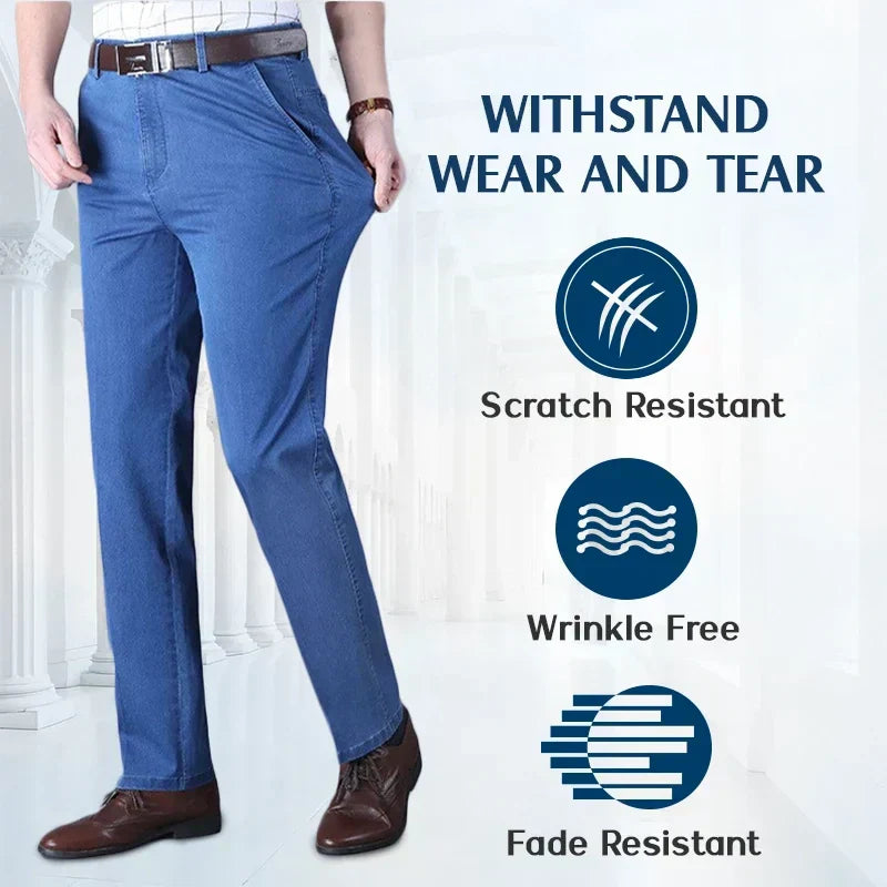 🔥Hot Sales - 50% OFF🔥Men's High Waist Straight Cut Jeans