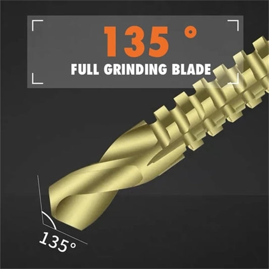 🔥HOT SALE🔥Titanium Coated High Speed Steel Serration Bits (Pack of 6)