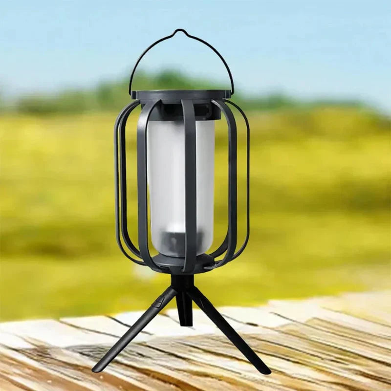🔥Hot Sale 50% OFF🔥 Solar Lantern Outdoor Light with 4 Modes - USB Recharge Backup, Powerbank Function, Collapsible & Lightweight for Camping ⛺️