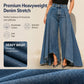 🔥Hot Deals-Women's High-Waist Wide-Leg Jeans with High-Low Hem