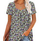 ⏰Hot Sale 50% Off-Women's Summer Pleated Printed Short-Sleeves(🔥Buy 2 get 5% off & Free shipping)