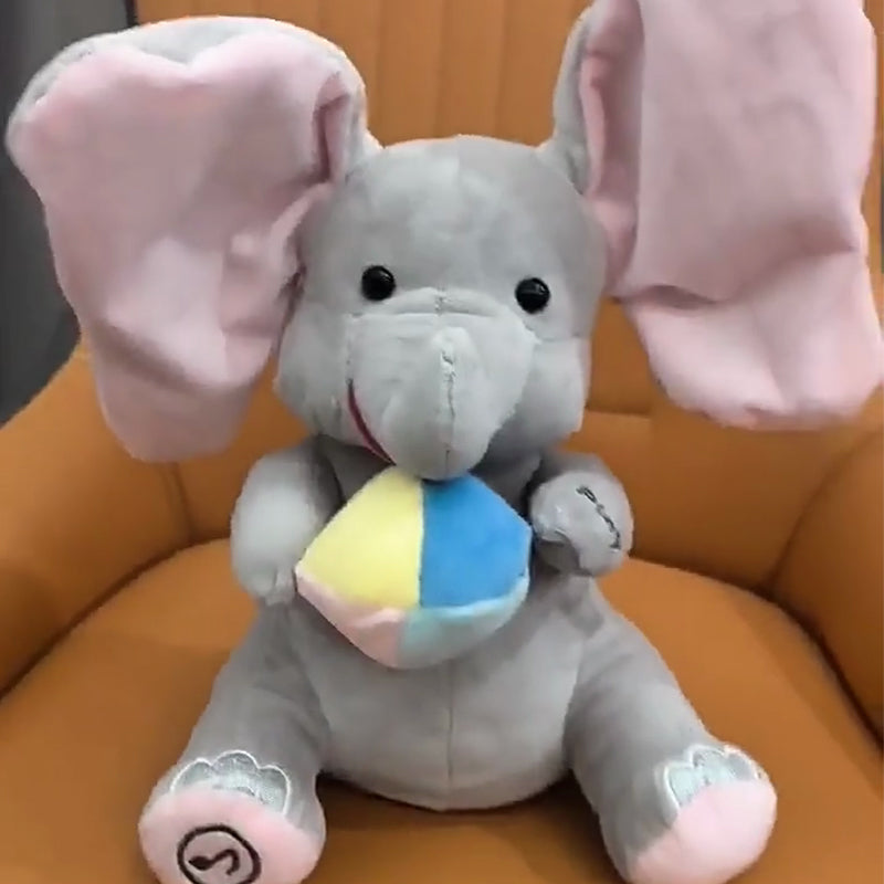 🎁 50% OFF! 🐘 Cute Hide & Seek Elephant Plush Doll - Interactive Play with Soft Material, Perfect Gift for Kids 🧸✨