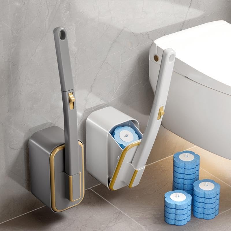 🔥NEW YEAR SALE $10.99!!⚡50K+ SOLD!🚽💦Disposable Replacement Wall-Mounted Innovative Toilet Brush Set✨