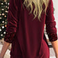 🎁Christmas discount 49% OFF🎄Sequin Loose Smocked Fake Two-Piece Top