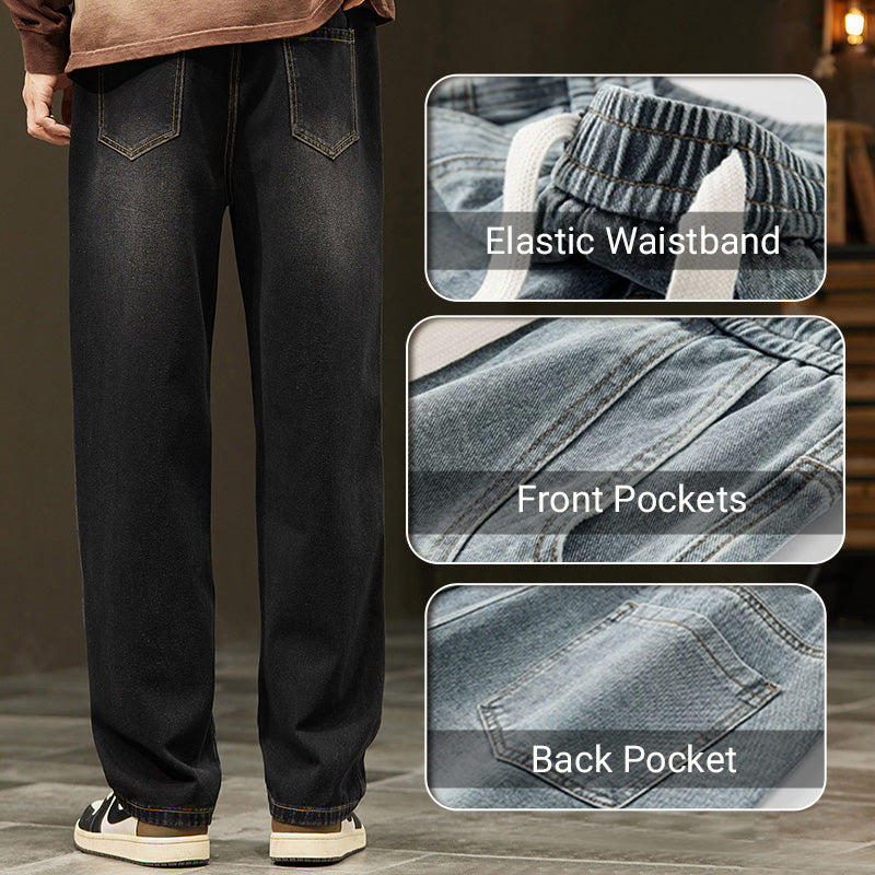 ⏳Time-Limited Special⏰Men's Loose Fit Straight Jeans – Lightweight, Breathable & Versatile – Cool Summer Comfort 🏃‍♂️
