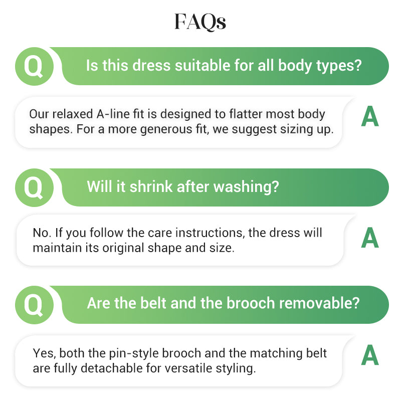 🔥🎁New arrival 50% OFF💥Women's 3/4 Sleeve Pleated Midi Dress with Belt