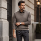 Men's Casual Plaid Fake 2-Piece Knit Top