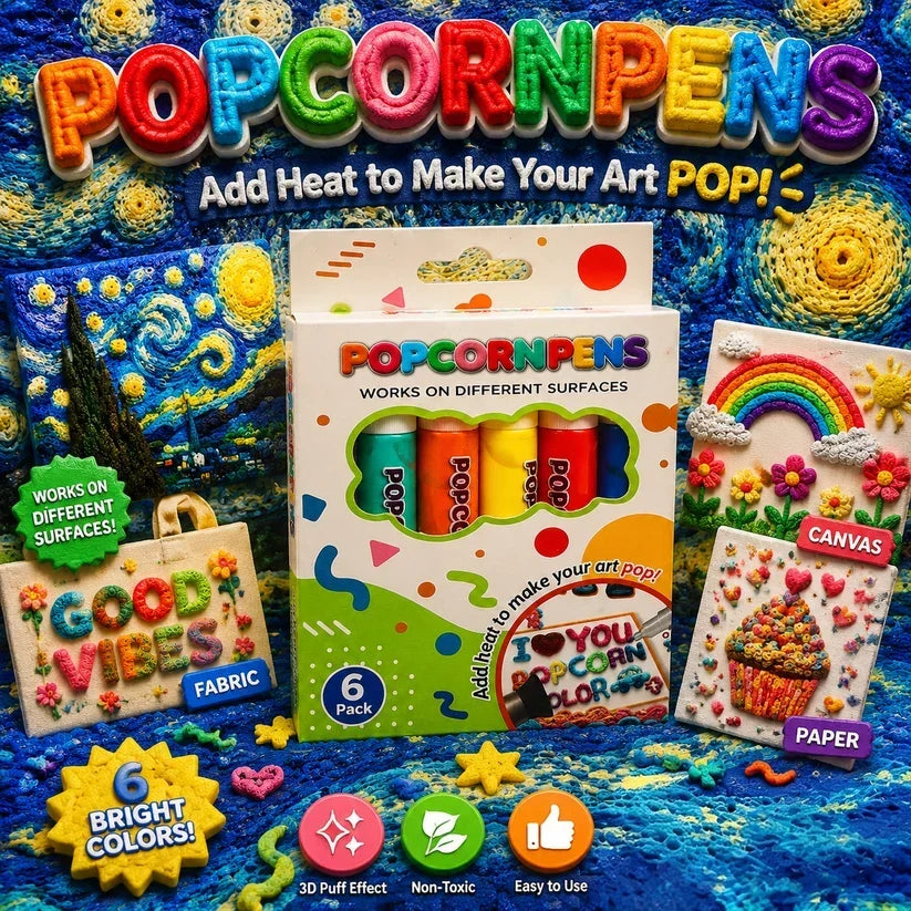 💥Surprise Price: Only £7.88!!🎁🔮Magic Pen – Draw 3D with one stroke!🎄 DIY Bubble Popcorn Drawing Pens& Buy 3 Pay 2 🔥