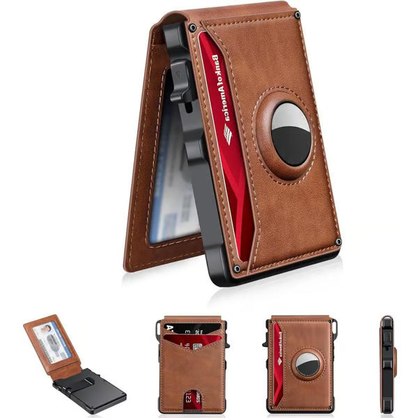 🔥Last Day 49% OFF-💼🔒Men's Simple Bifold Wallet- with Pop Up Aluminum Case Money Clip Slim Leather Slots Credit Card Holder RFID Blocking Bifold Minimalist Wallet(🎁Perfect Gift) 3