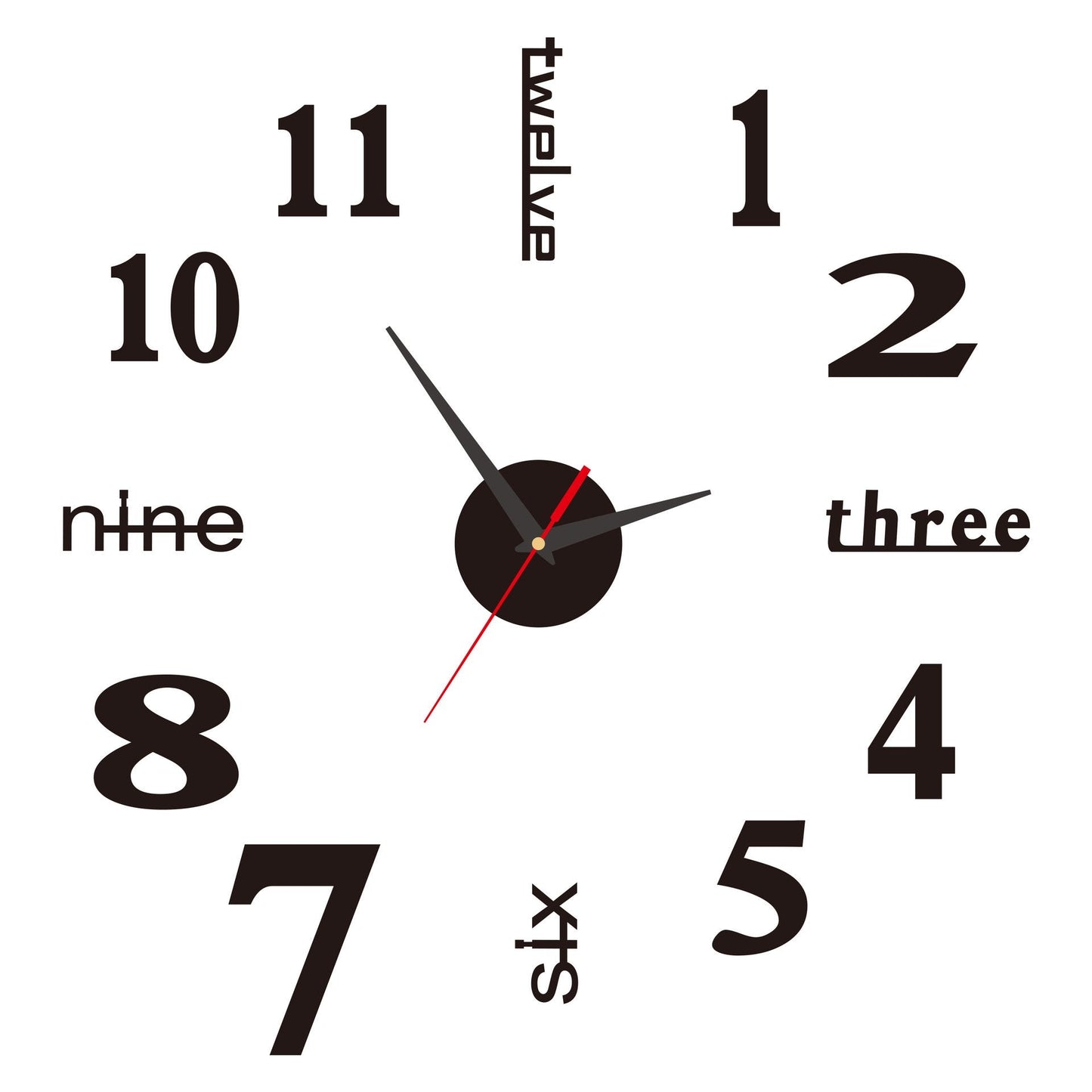 DIY Modern Punch Free Wall Clock