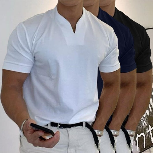 2024 🔥New Season Sale - 🔖50% off💥Men Gentlemans business Short Sleeve Fitness T Shirt