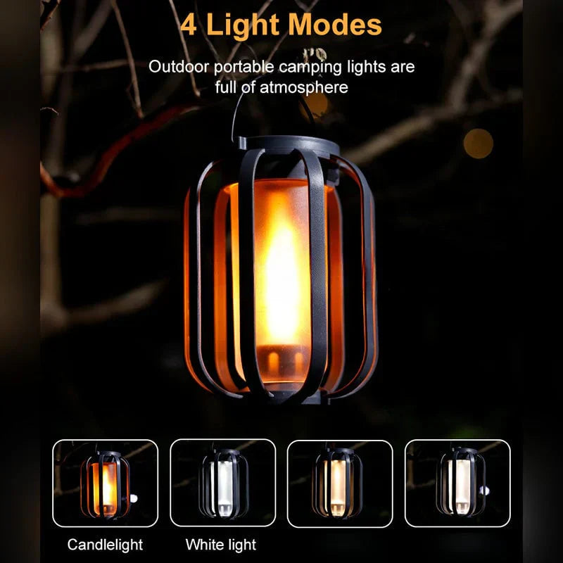 🔥Hot Sale 50% OFF🔥 Solar Lantern Outdoor Light with 4 Modes - USB Recharge Backup, Powerbank Function, Collapsible & Lightweight for Camping ⛺️