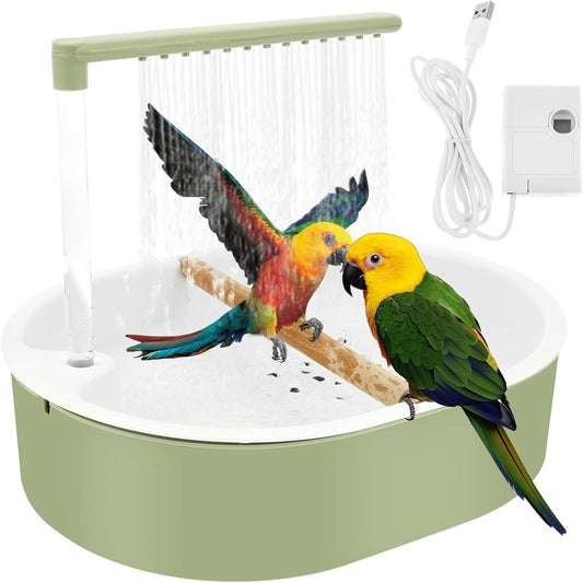🔥Hot Deals-Automatic Bird Bath Shower with Faucet, USB-Powered Bird Bathtub for Bird