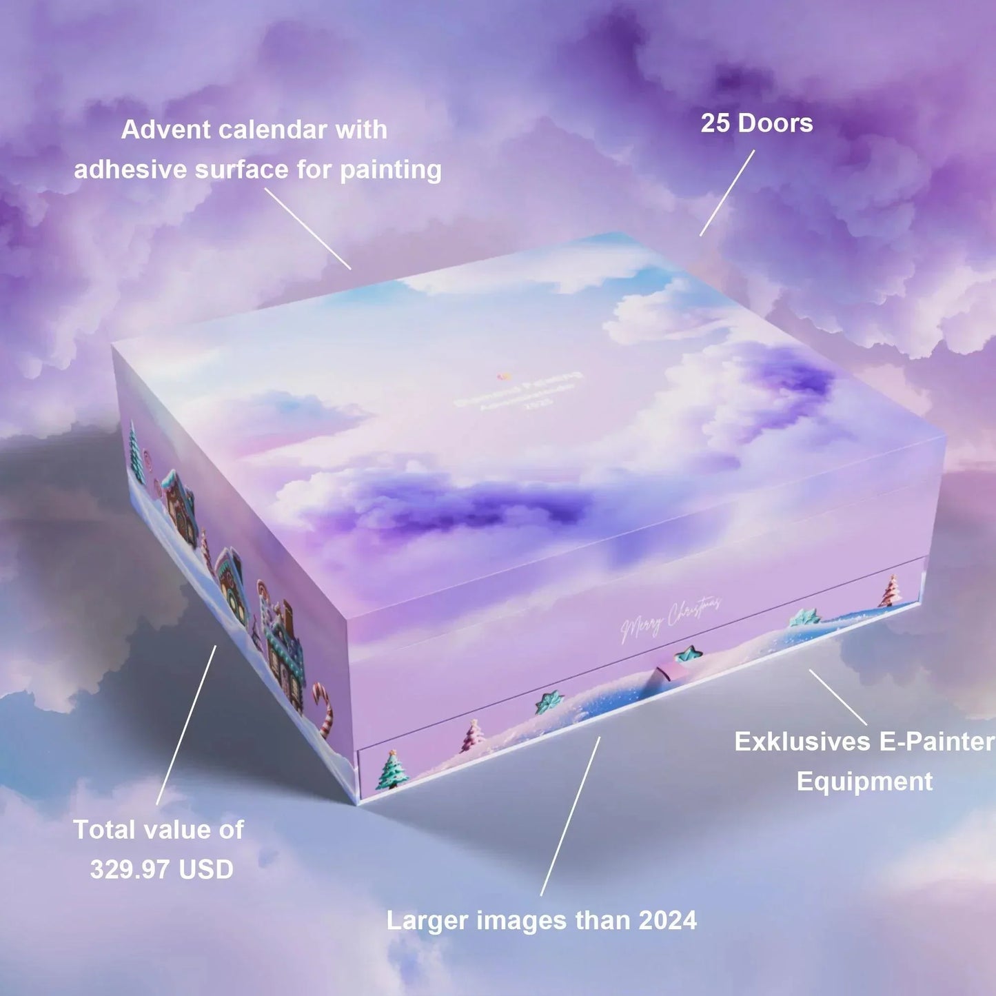 🔥Last Day 50% OFF💎🎄2025 XXL Rhinestone Painting Advent Calendar