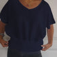 ⏰ Limited Time Offer – 50% Off! 🔥Simple Solid Color V-Neck Half-Sleeve T-Shirt💛