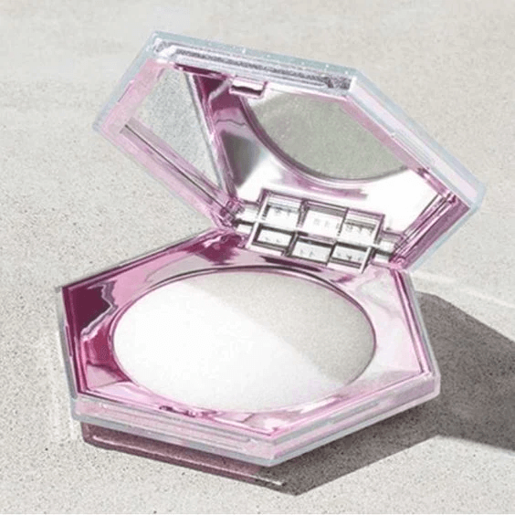 High Glossy Compact Highlighter Powder with Diamond Brilliance for Brightening the Skin