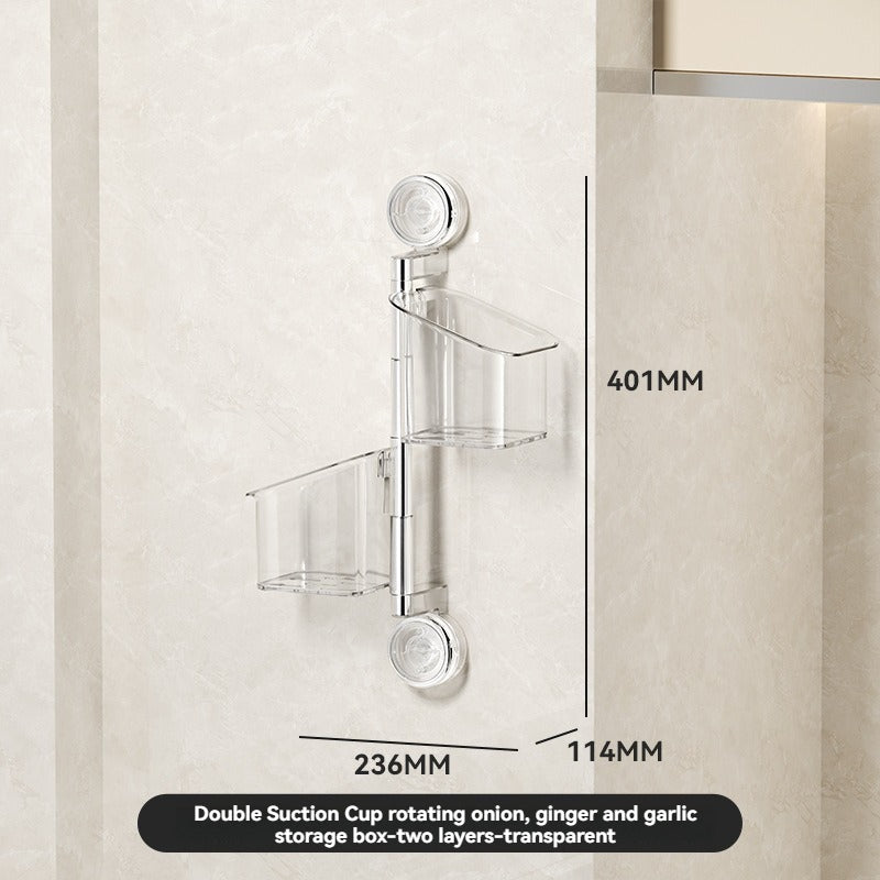 🔥Hot Sale🔥Perforated Suction Cup Spice Storage Rack（50% OFF）