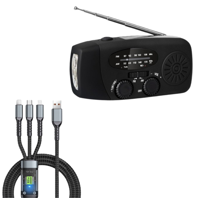 🔥2026 New Arrivals: 50% Off for Limited Time!🔥 Multifunctional Portable Solar Emergency Radio