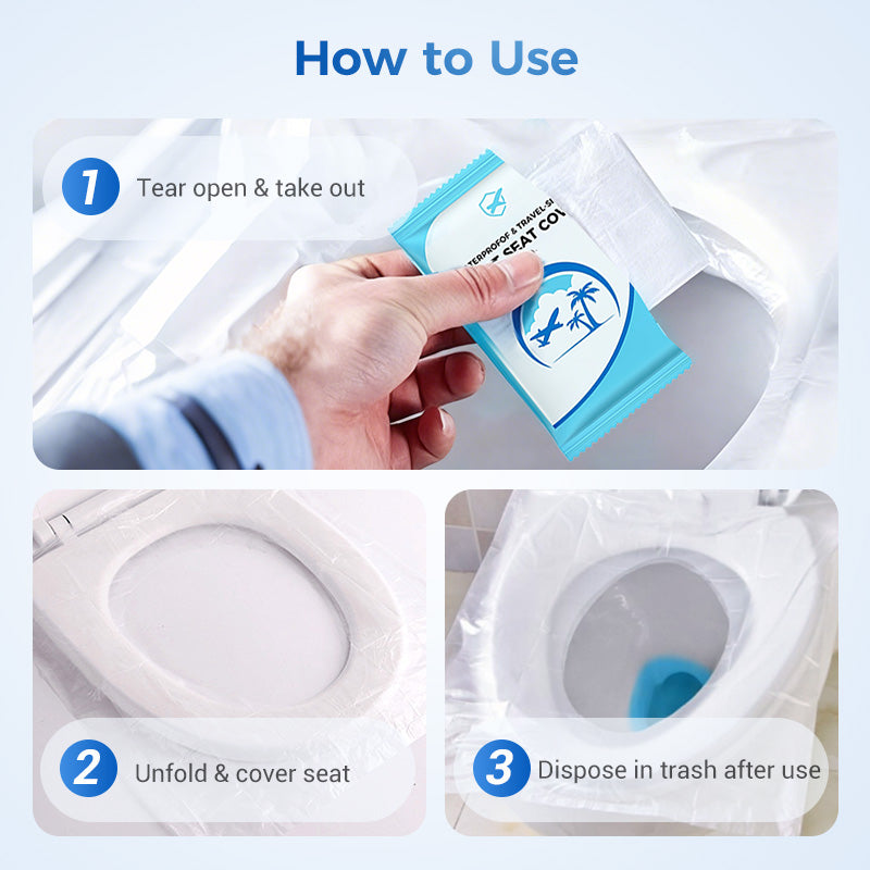 🎁2025 Hot Sale🎁- 49% OFF💥 Disposable Plastic Toilet Seat Cover - No Worry Of Public Toilet Anymore👋