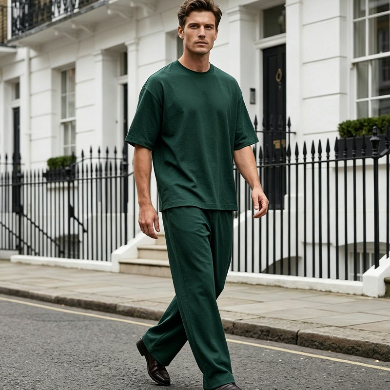 🎁2026 New Arrivals 50% OFF💥Men's T-Shirt & Wide-Leg Pants 2-Piece Set