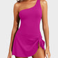 ⛱️Last Day Sale 49% OFF🔥One Shoulder Skirted One Piece Swimsuit