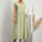 🔥Today 50% Off🔥Fashion Solid Color Cotton Linen Pocket Dress