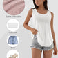 🔥Hot Sale 50% OFF💥Buy 2 Get 10% Off🔥Womens Tank Tops Sleeveless EyeletEmbroidery Scoop Neck Loose Fit Casual SummerFlowy