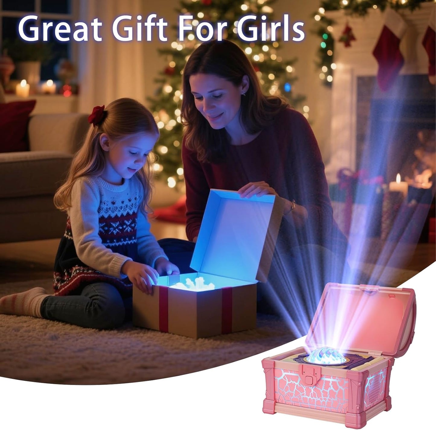 🎁Treasure Chest Projector Night Light✨
