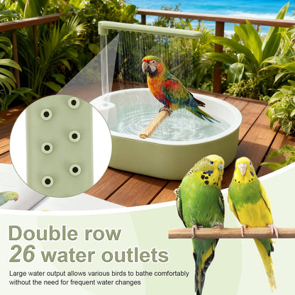 🔥Hot Deals-Automatic Bird Bath Shower with Faucet, USB-Powered Bird Bathtub for Bird