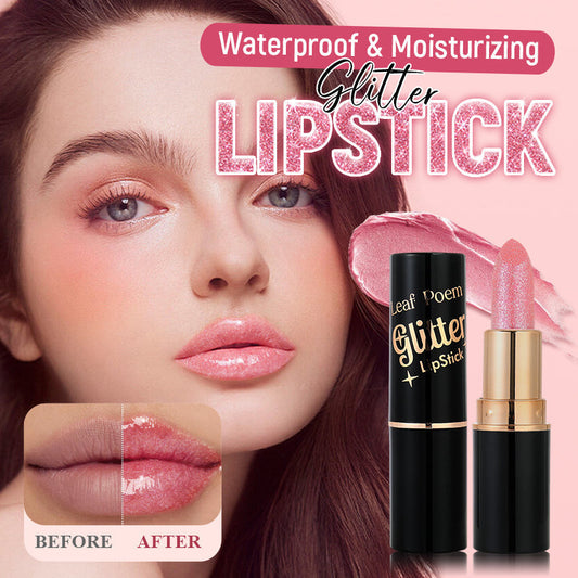 💋Waterproof & Moisturizing Glitter Lipstick - Buy 1 Get 1 Free