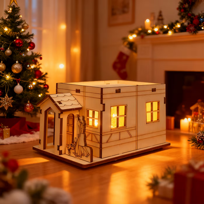 🎅Christmas Specials-DIY illuminated wooden Christmas houses for crafts