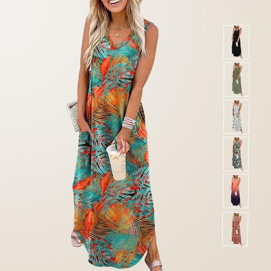 🌷Summer Dresses Maxi Dress Vacation Beach Sundresses with Pockets