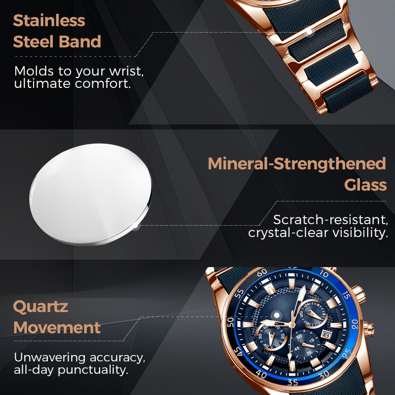🔥Hot Sale Offers-Men's Waterproof Multifunctional Quartz Watch