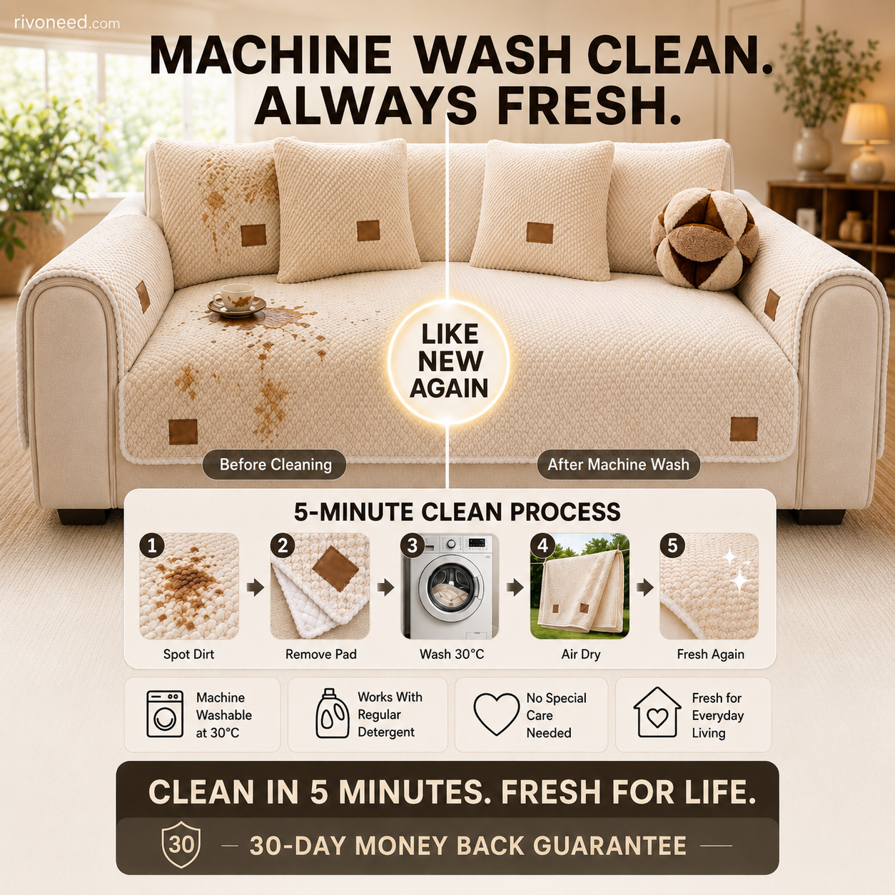 Thickened Non-Slip Washable Sofa Cover