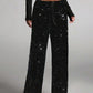 ⏰LAST DAY SALE 50% OFF🥰Women's Sequin Sparkle Wide Leg Pants with Elastic Waistband