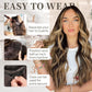💖Hot Sales 50% OFF🤩Women's Gradient Long Wavy Hair Wig, One-Piece with Adjustable Fit💁