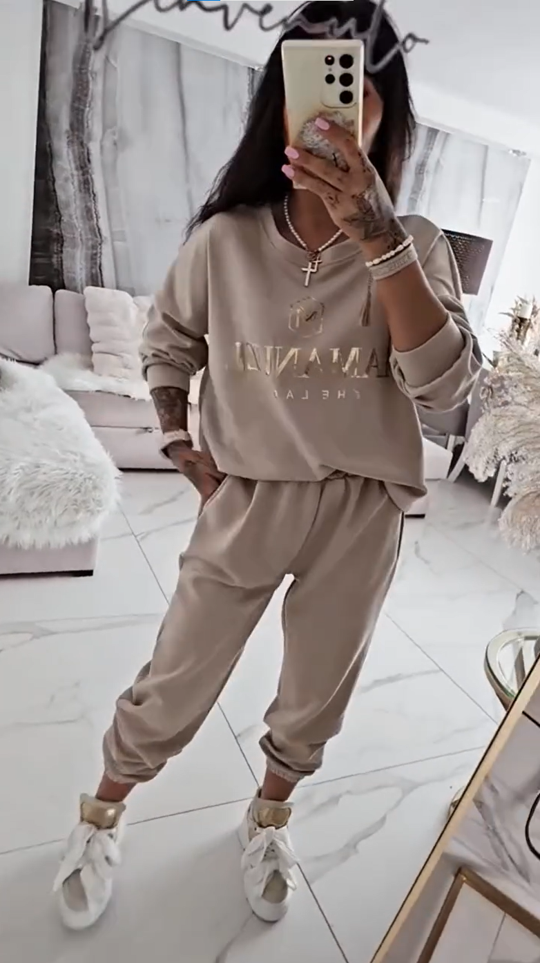 🍁🍂Women's casual set, printed top and loose pants