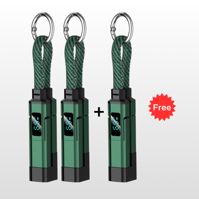 🔥HOT SALE50% OFF🔥4-in-1 Digital Display Keychain Charging Cable
