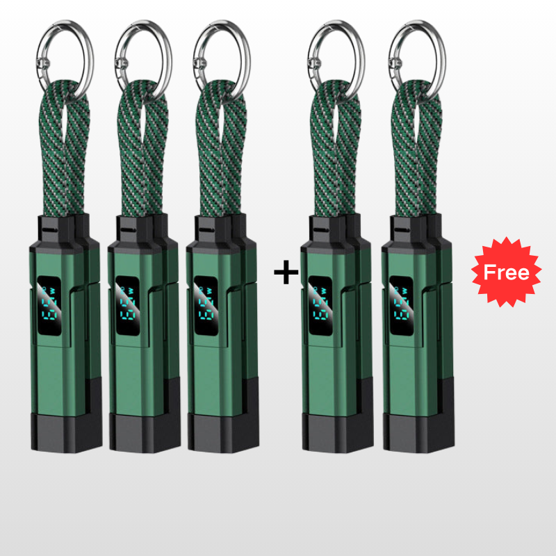 🔥HOT SALE50% OFF🔥4-in-1 Digital Display Keychain Charging Cable