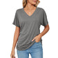 💕Hot Promotion- UP TO 49% OFF🌷V-Neck Solid Color Loose Ladies Tops